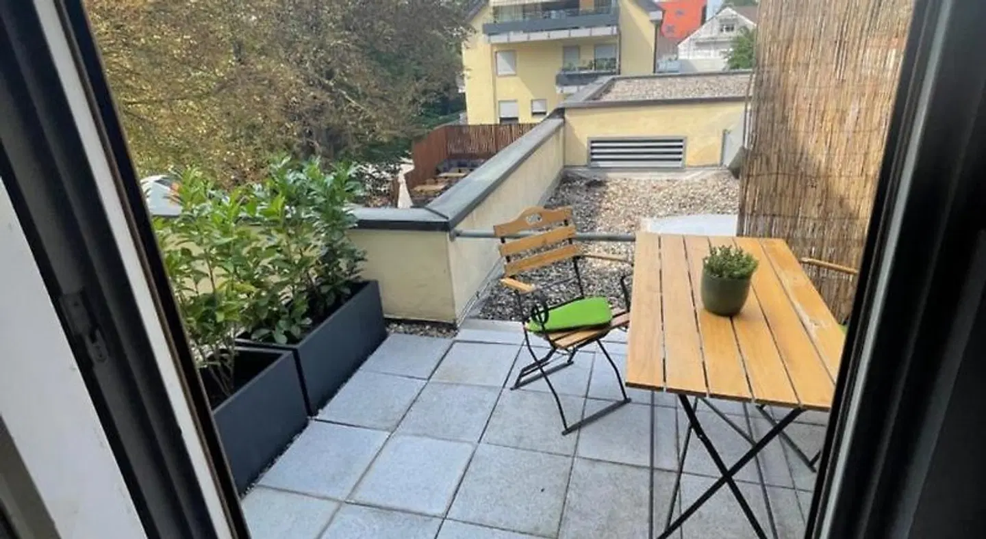 Grüner Baum Terrasse