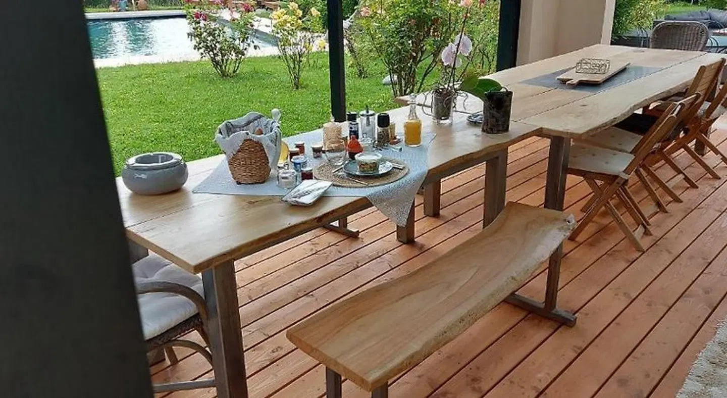 Chambres la Cadole de Chardonnay Terrasse