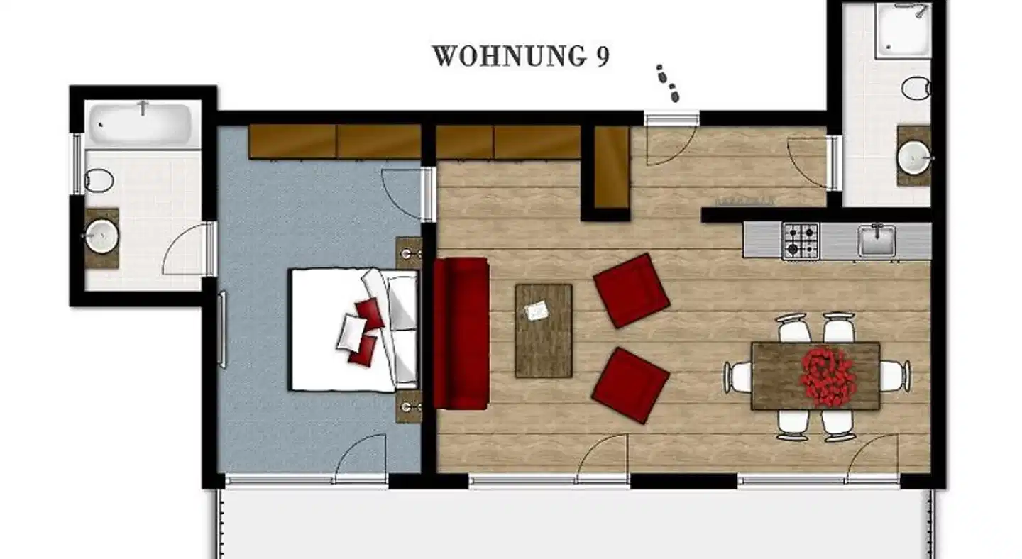 Der Berghof Modellaufnahme