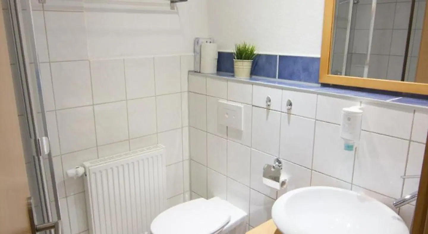 Apartments am Schlosspark Senftenberg Badezimmer