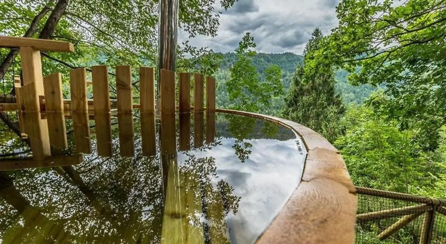 Ribno Alpine Glamping Terrasse