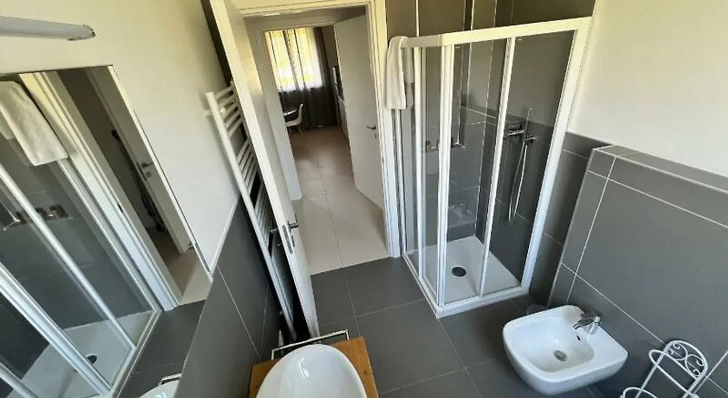 Val Mora Bio Apartments Badezimmer