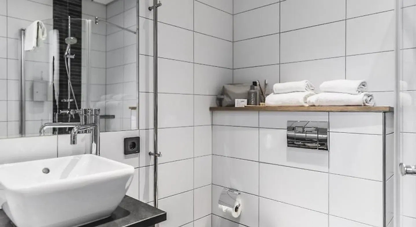 The More Hotel Lund Badezimmer