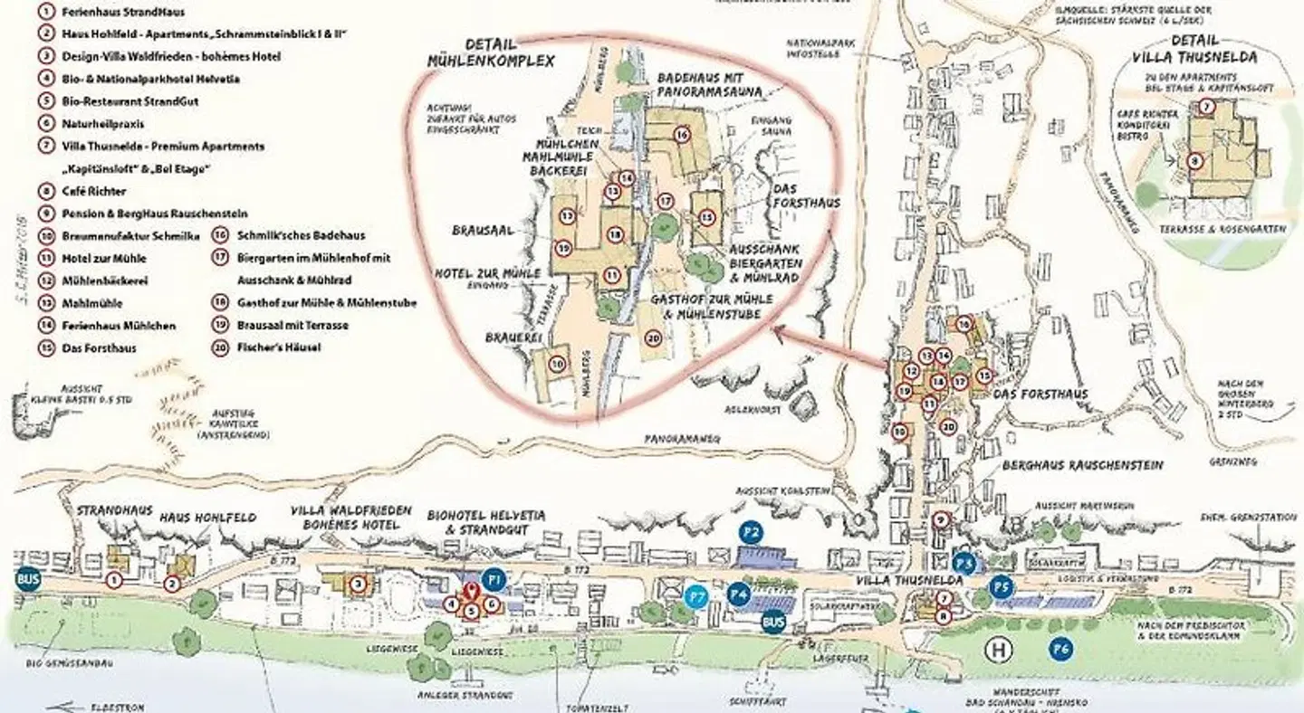 Villa Waldfrieden Landkarte