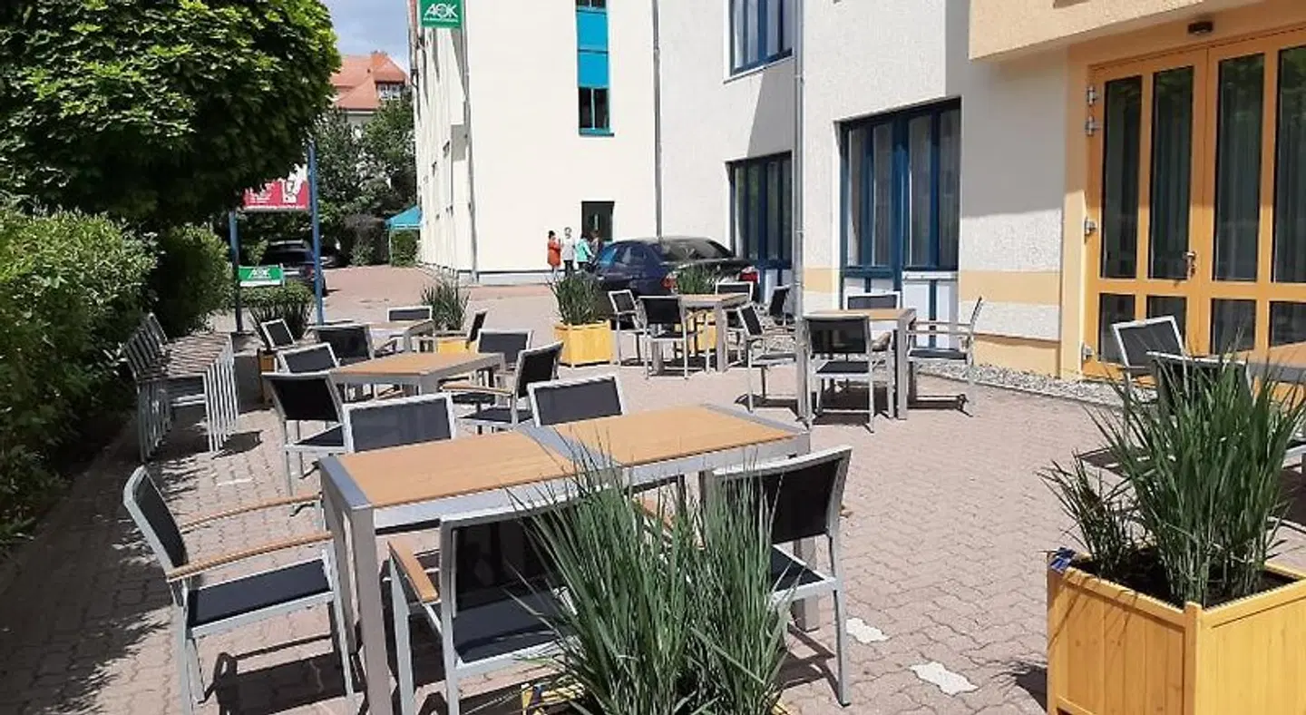 City Hotel Aschersleben Terrasse
