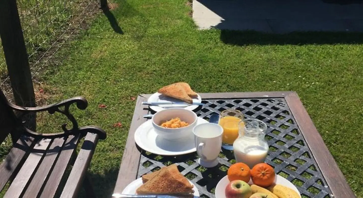 Auchenlea lodges Terrasse