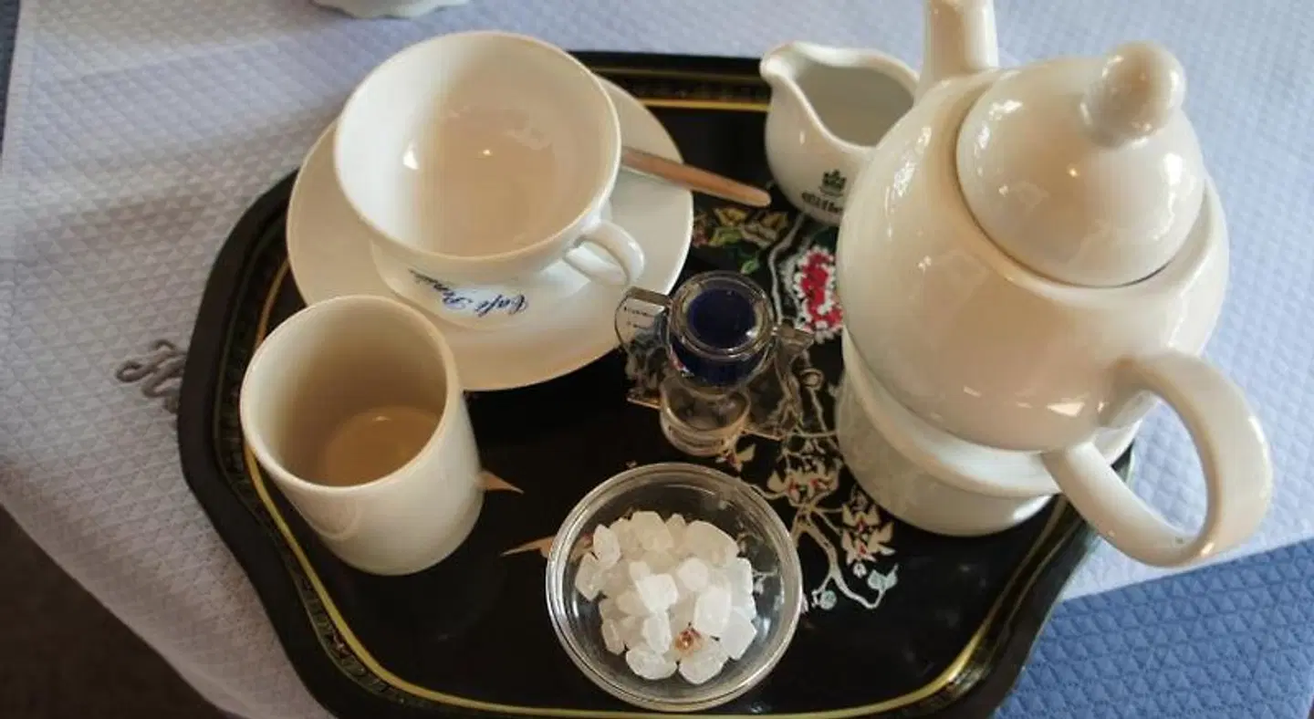 Cafe und Pension Hopen Idyll Badezimmer