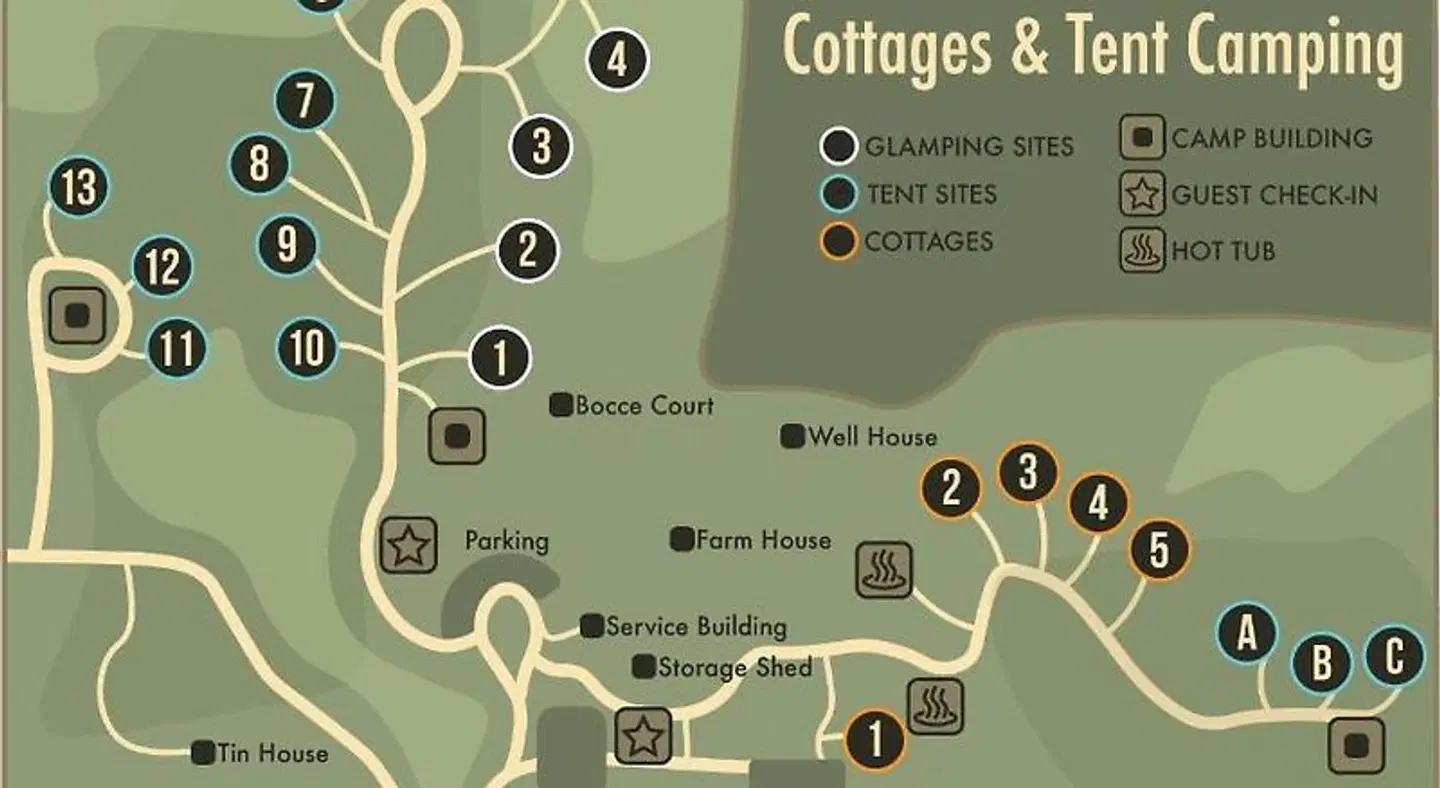 Lopez Farm Cottages & Tent Camping - Adults Only Landkarte