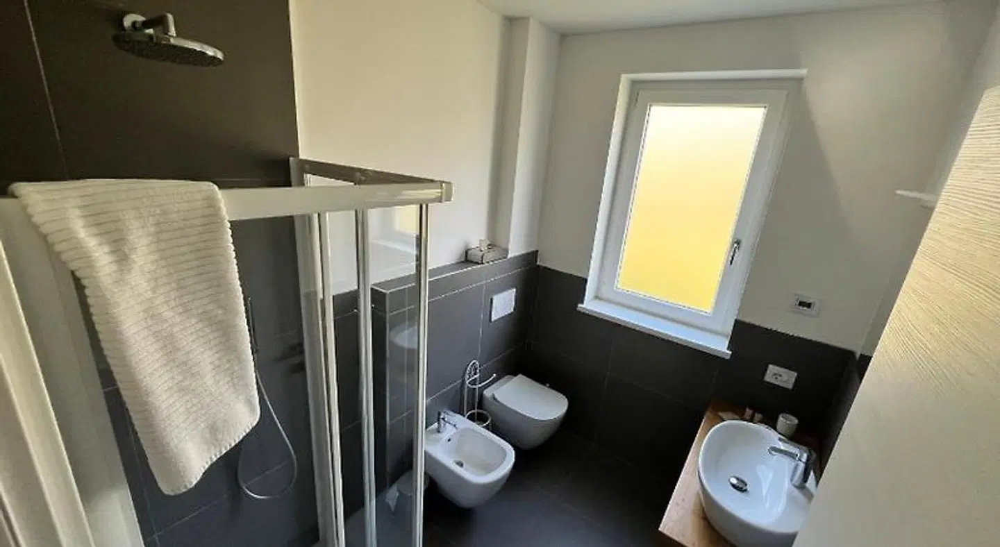 Val Mora Bio Apartments Badezimmer