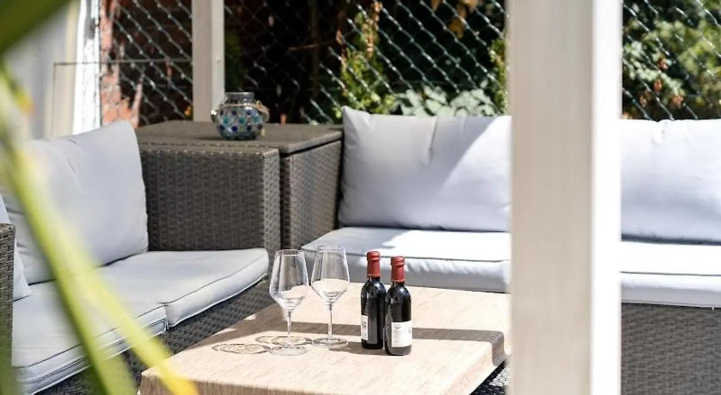 Pension Am Pollingpark Terrasse