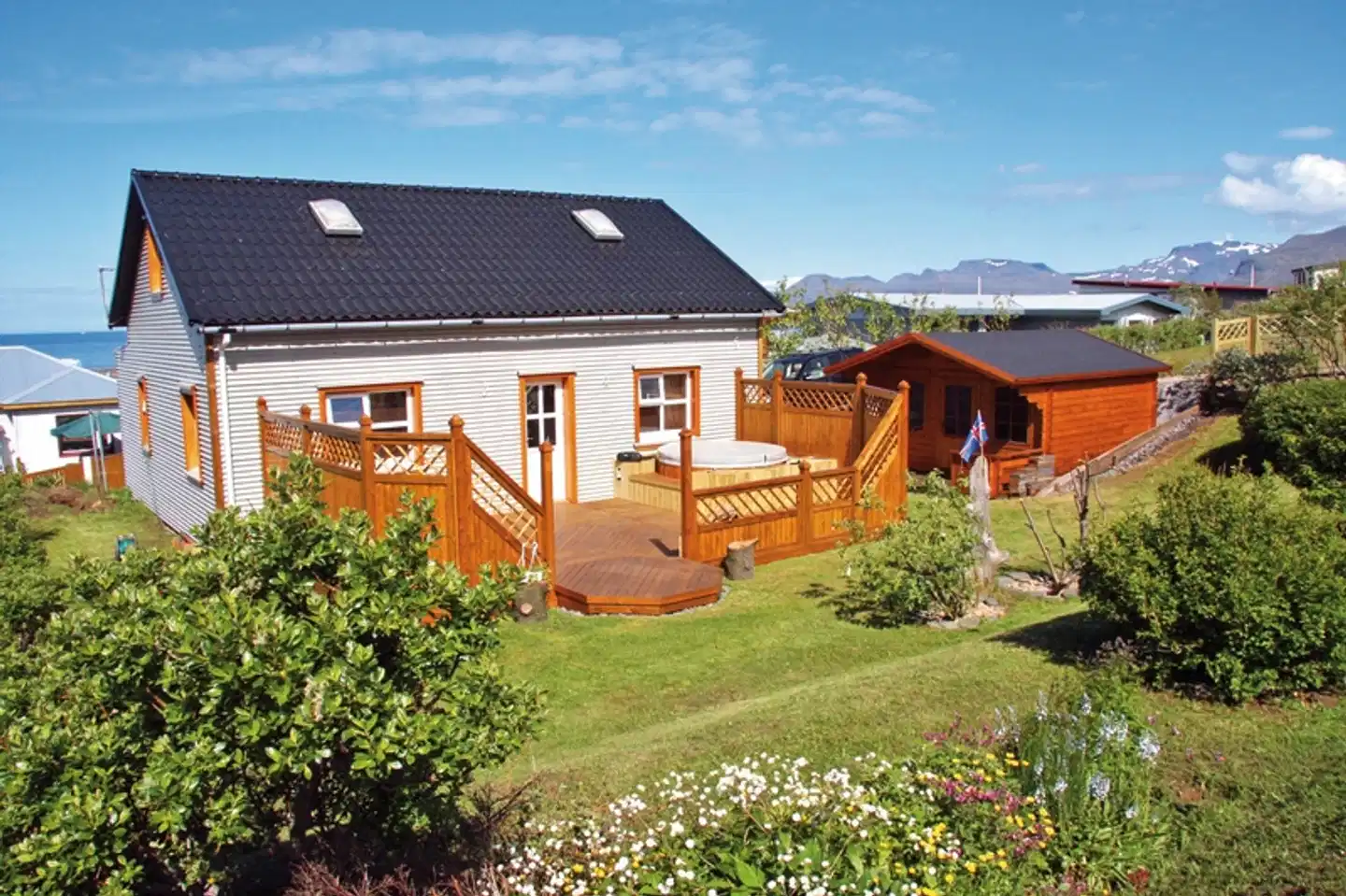Ferienhäuser Südisland Terrasse