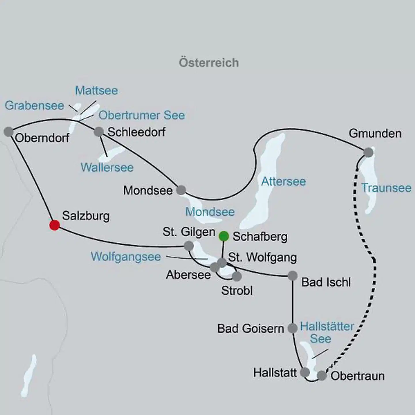Zehn-Seen-Rundfahrt Landkarte