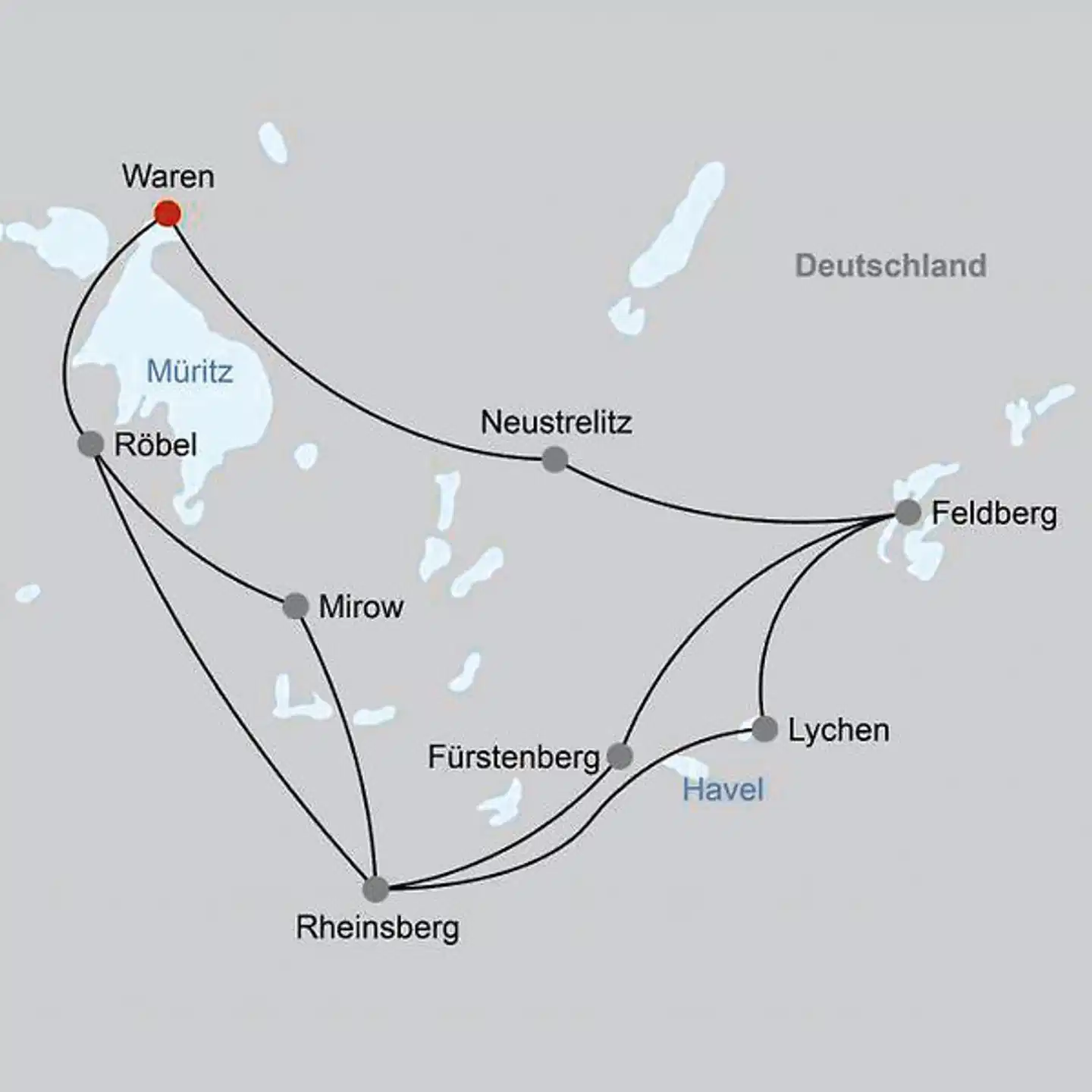 Mecklenburgische Seenplatte Landkarte