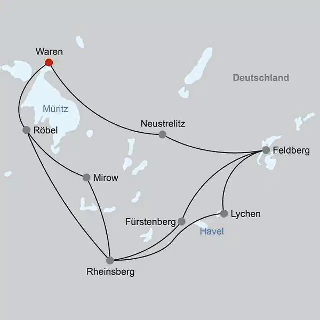 Mecklenburgische Seenplatte Landkarte