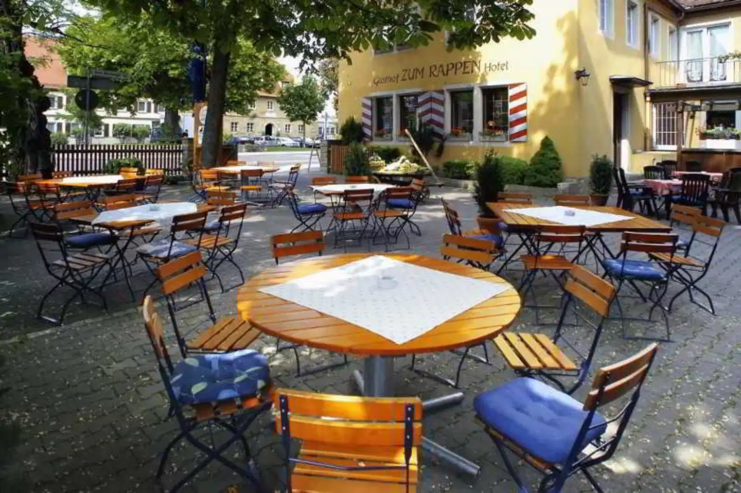 Hotel Rappen Rothenburg ob der Tauber Terrasse