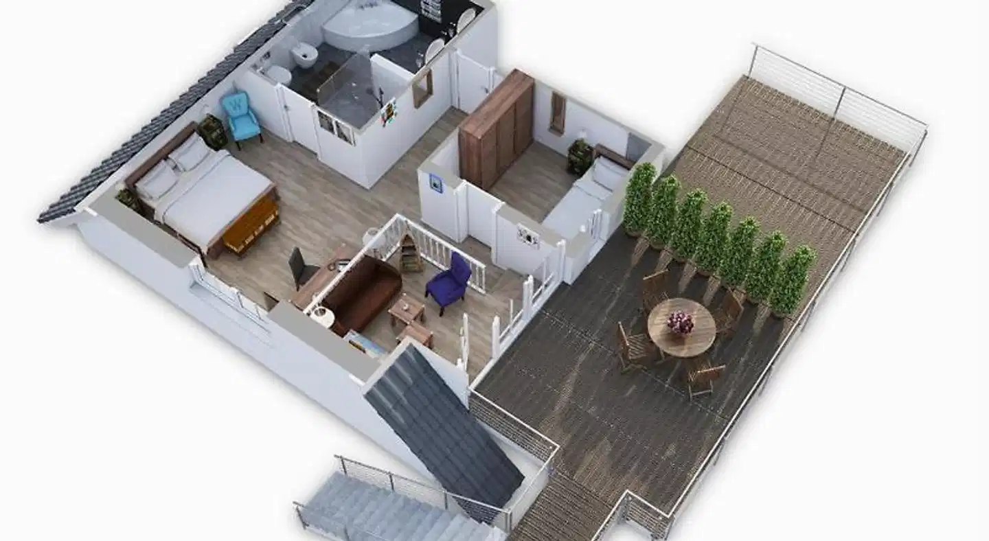 Land-gut-Hotel Bernstein Bootshaus Modellaufnahme