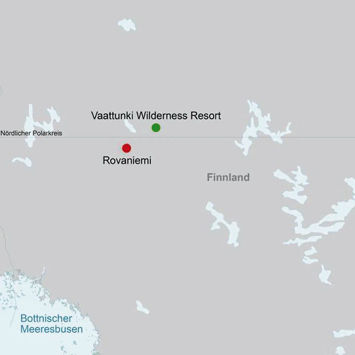 Polarkreismetropole Rovaniemi Vaattunki Landkarte