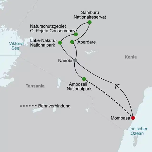 Kenia Explorer Landkarte