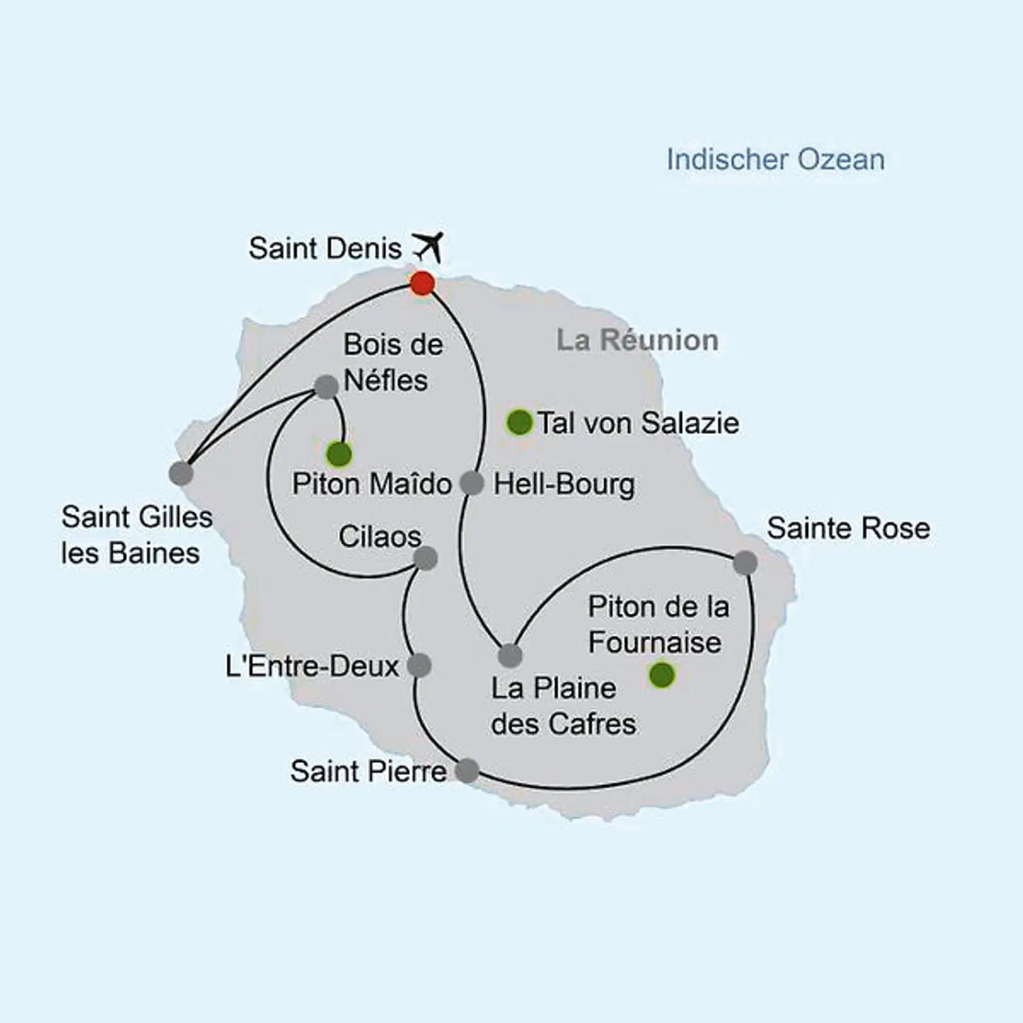 La Réunion intensiv Landkarte
