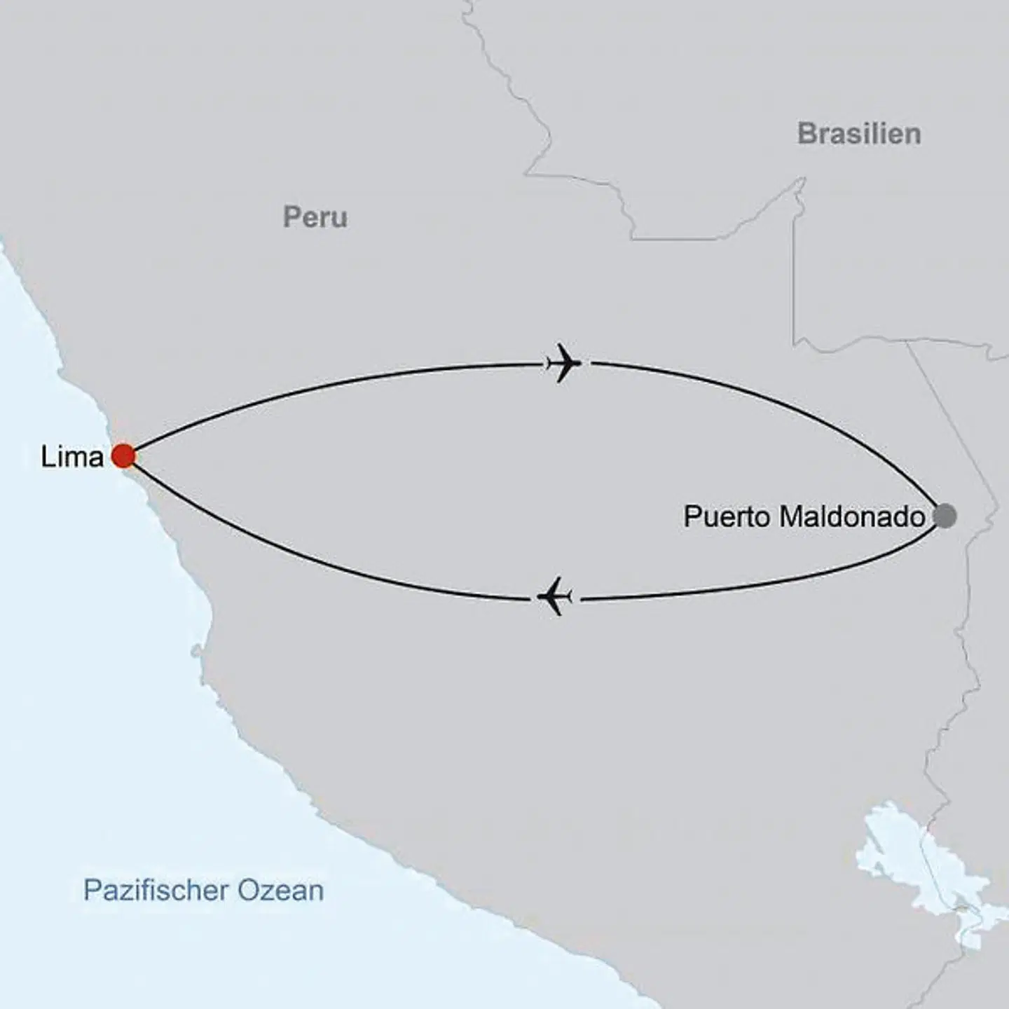 Perus Regenwald - Posada Amazonas Landkarte