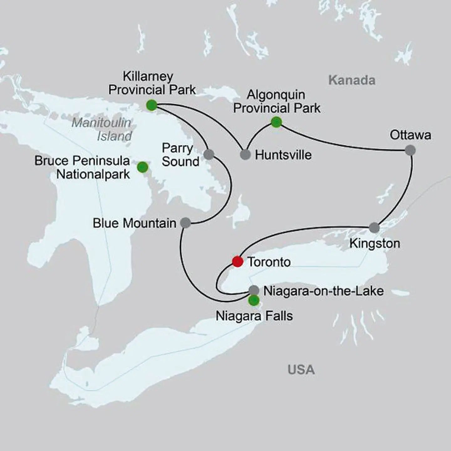 Auf den Spuren der Elche Landkarte