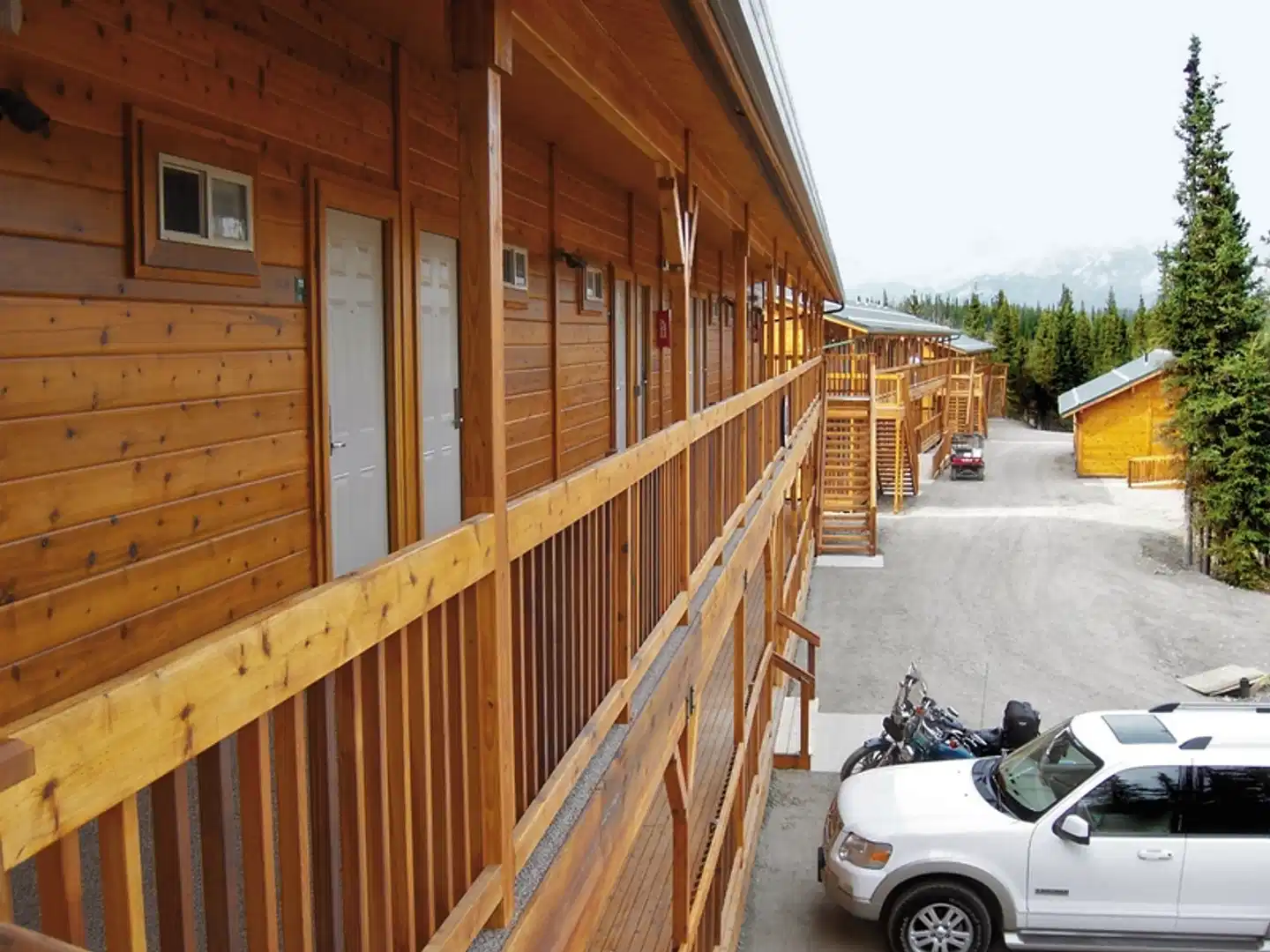 Denali Grizzly Bear Resort Terrasse