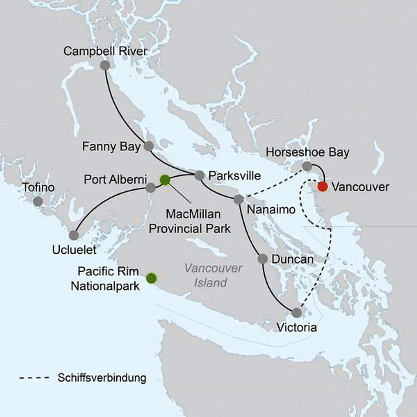 Vancouver Island Landkarte