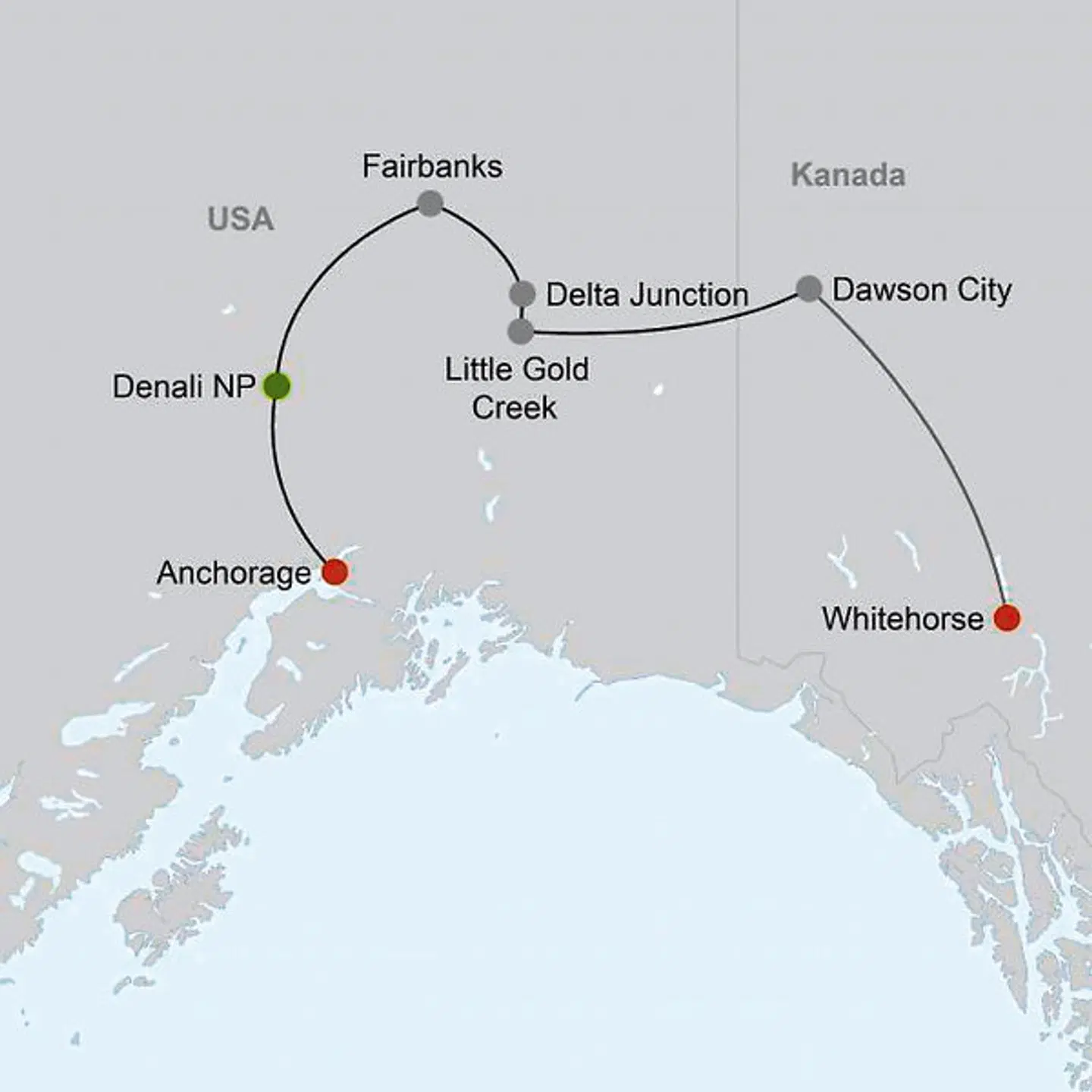 Highlights des Nordens Landkarte