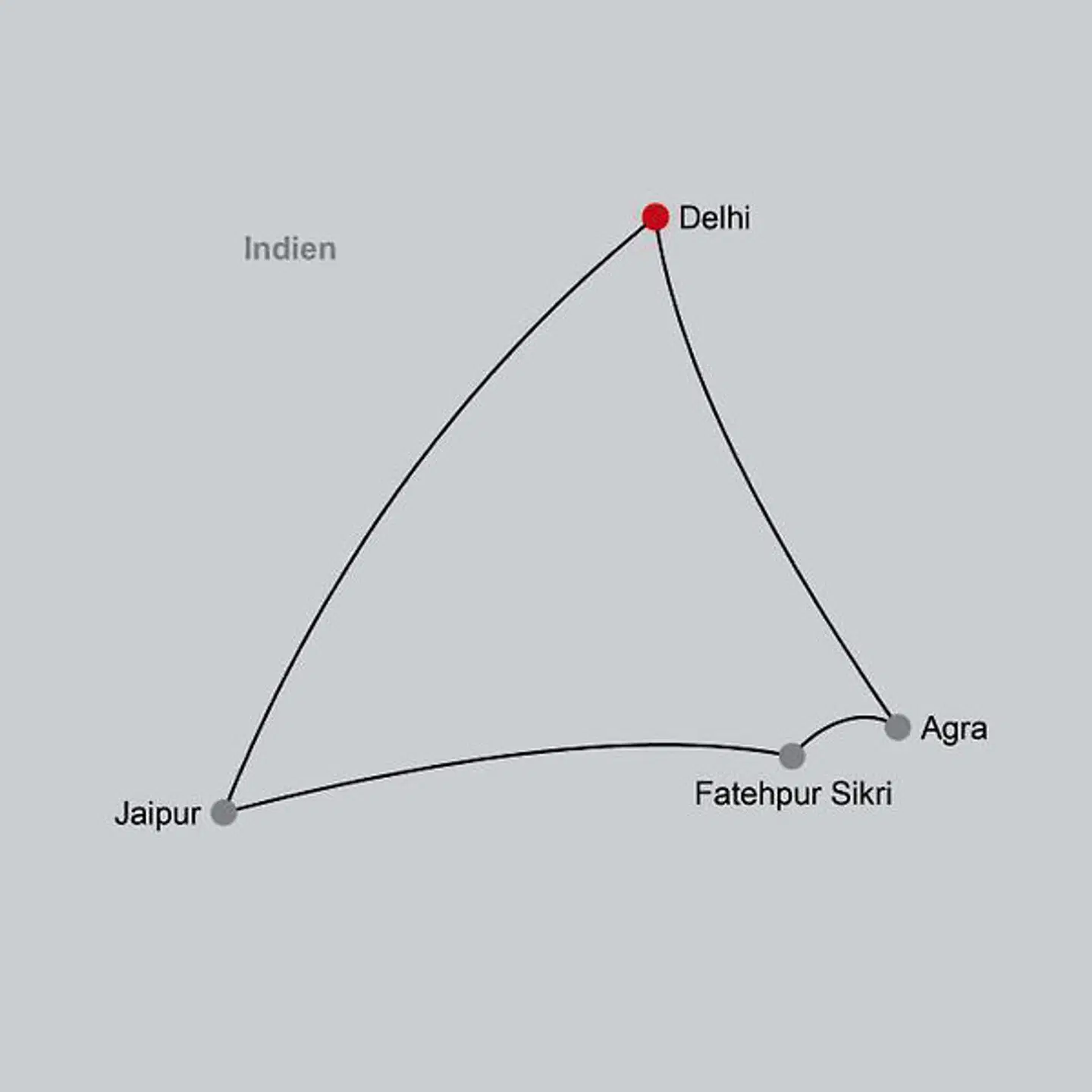 Schmuckstücke Rajasthans Landkarte