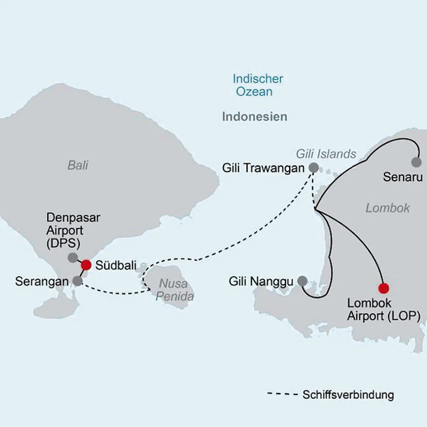 Indonesische Inselträume Landkarte