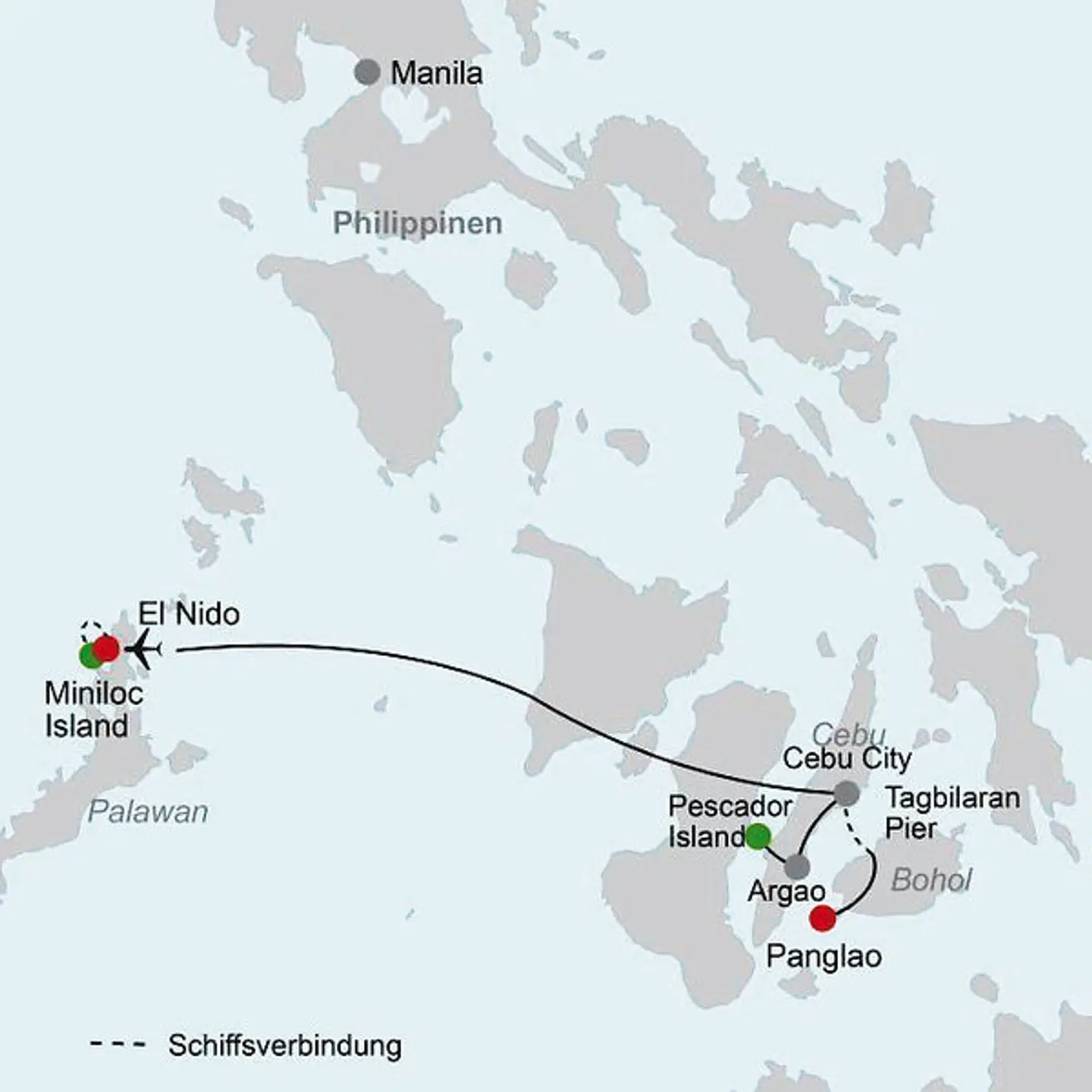 Philippinen hautnah - Tropenzauber und Inselträume Landkarte
