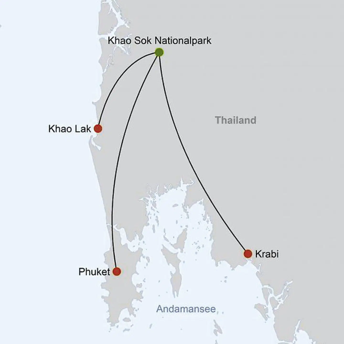 Khao Sok Nationalpark Landkarte