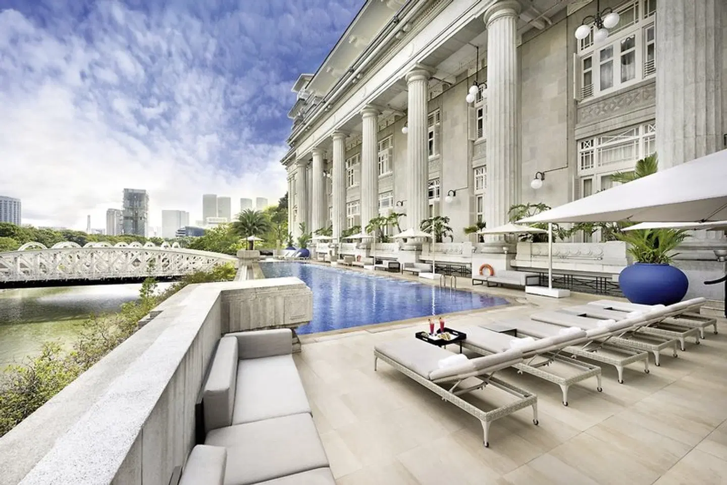 The Fullerton Hotel Singapore Terrasse