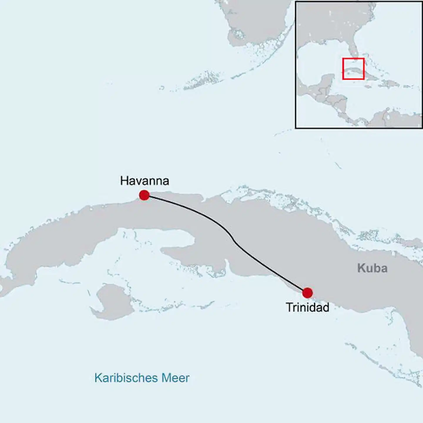 Auf den Spuren des Zuckers Landkarte