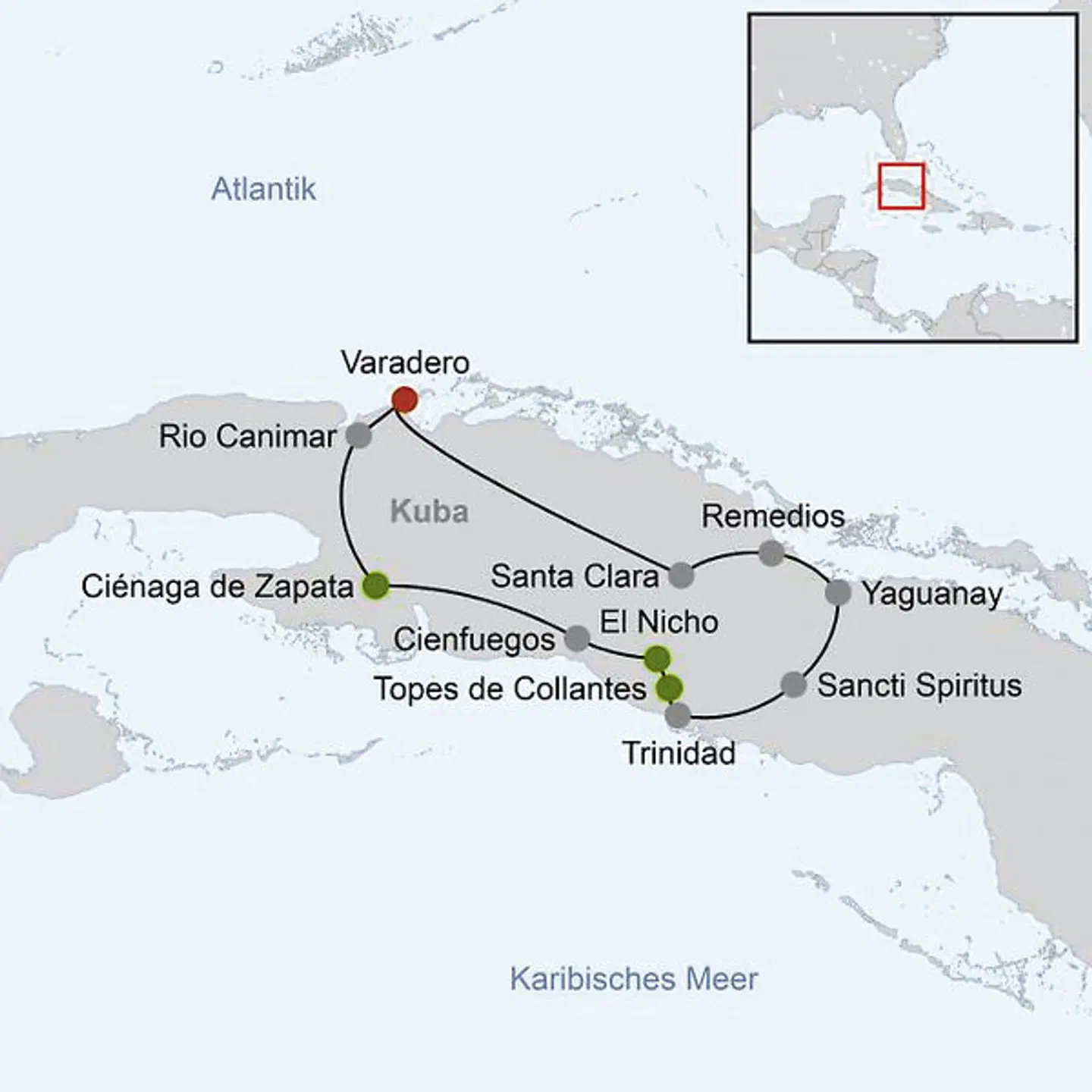 Kuba Off-Road Landkarte