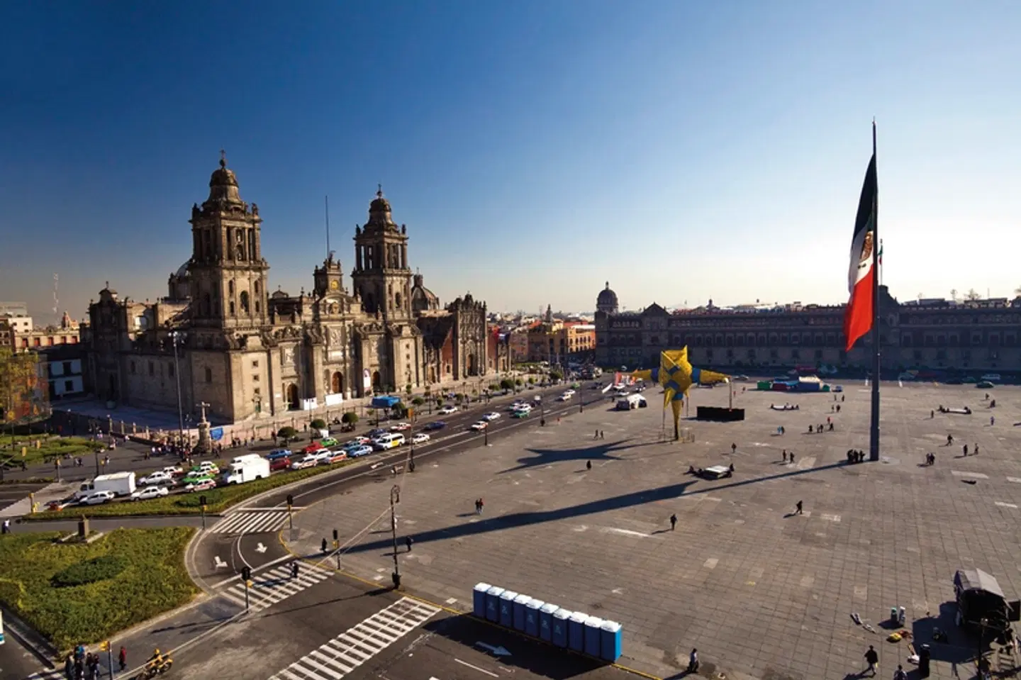 Collage von Welt-Metropole & Mayawelt Strand