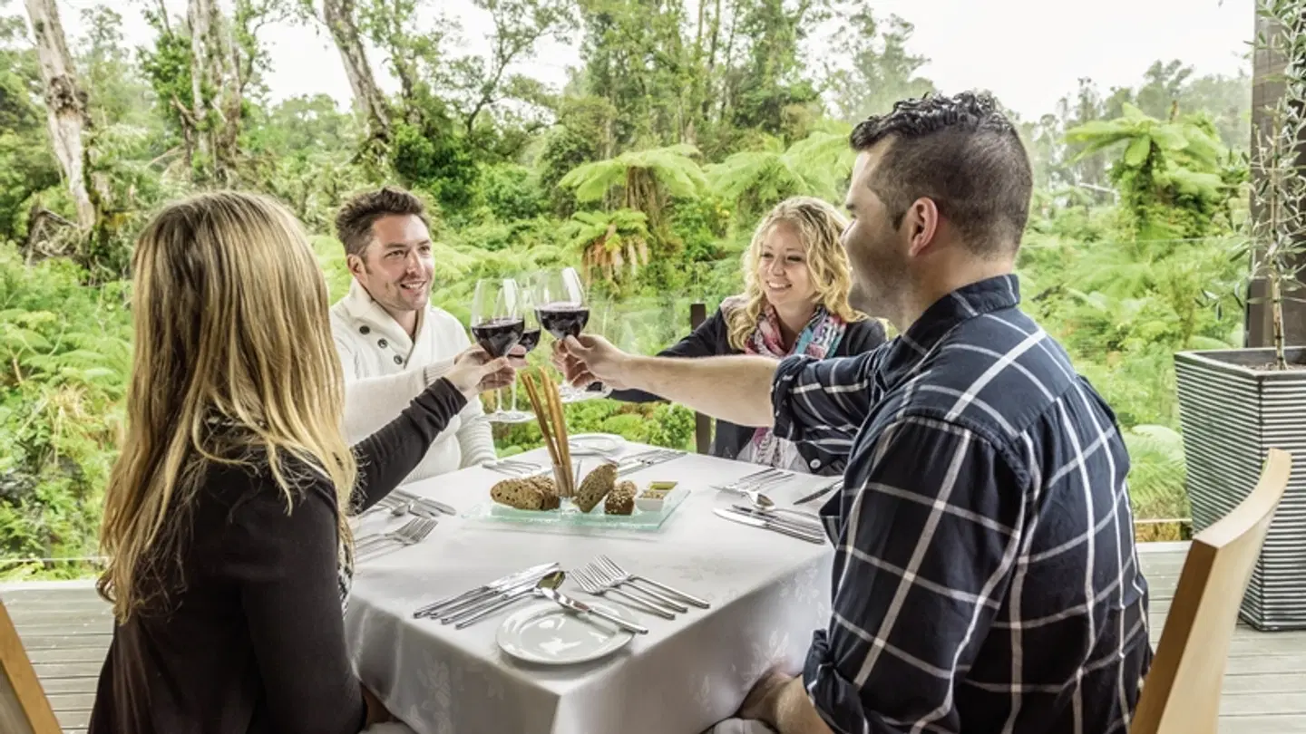 Legacy Te Waonui Hotel Franz Josef Terrasse