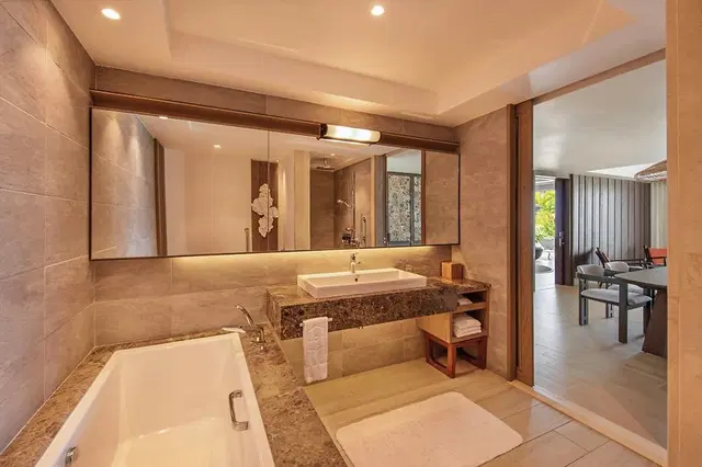 Shangri-La Le Touessrok, Mauritius Badezimmer