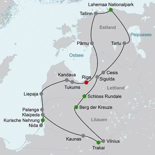 Baltisches Kaleidoskop Landkarte