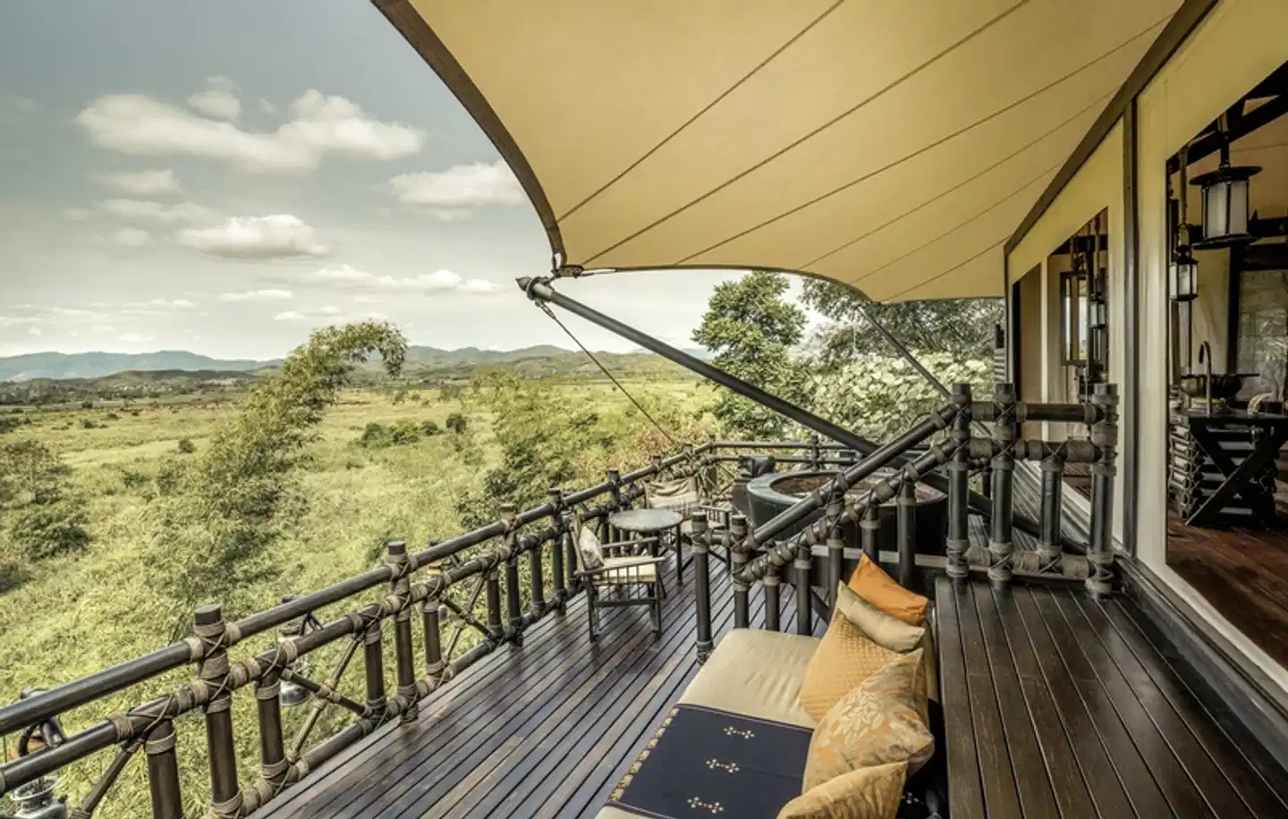 Four Seasons Tented Camp Golden Triangle Terrasse