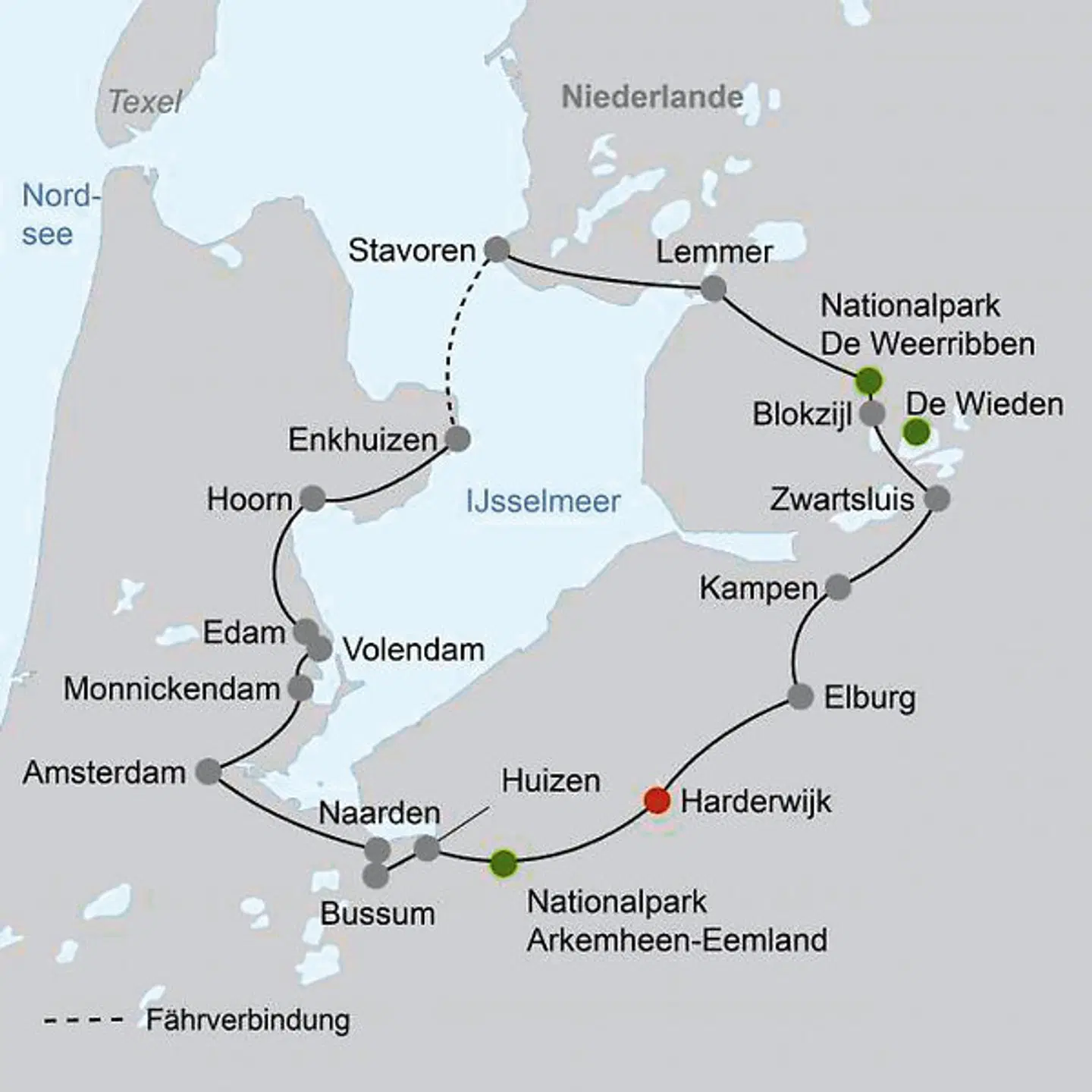 Ijsselmeer Landkarte
