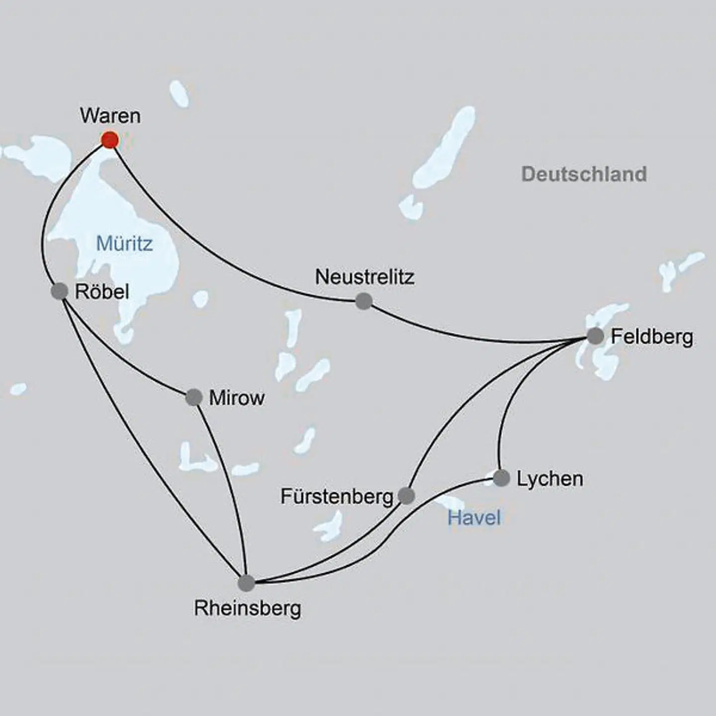 Mecklenburgische Seenplatte Landkarte