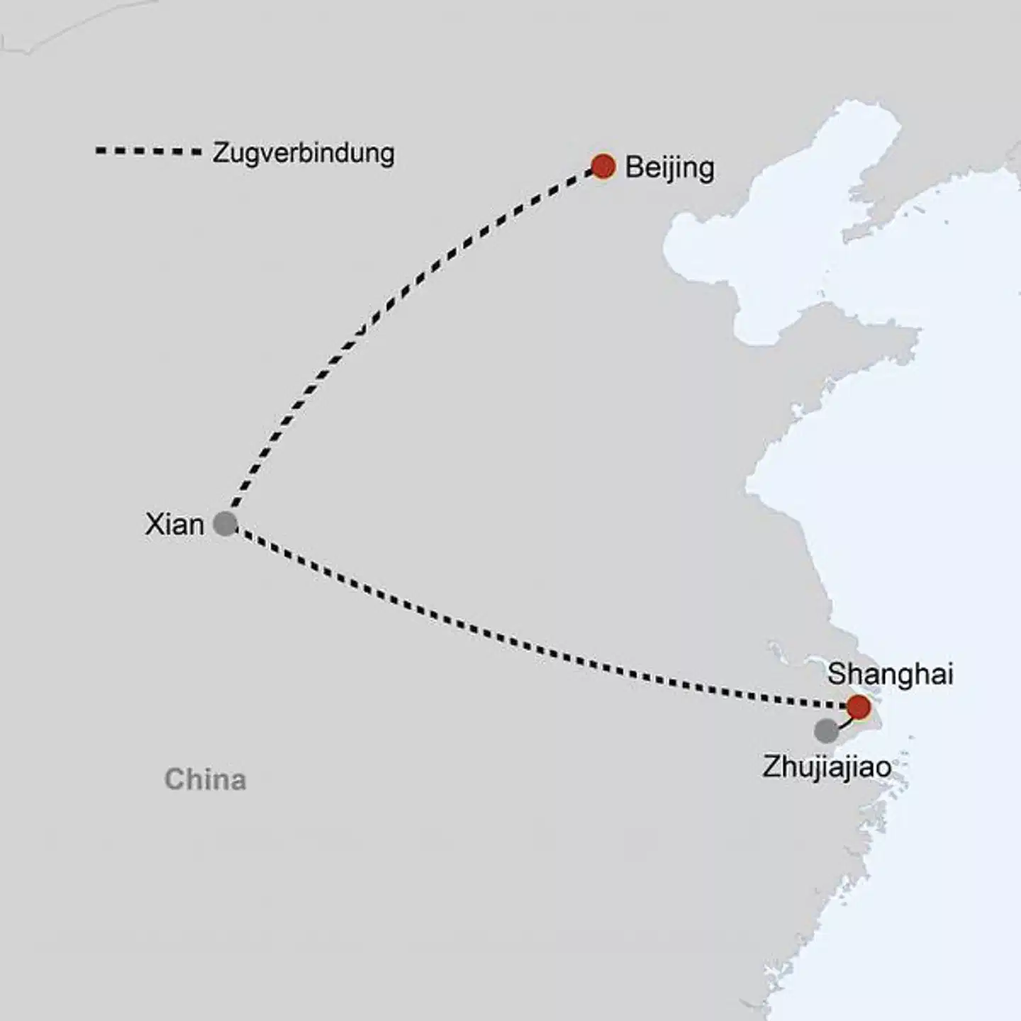 Kulturhighlights im Reich der Mitte Landkarte