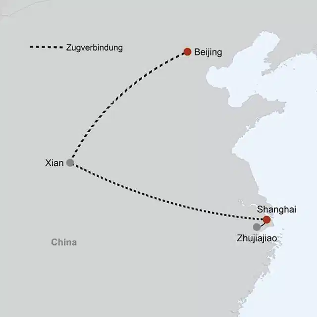 Kulturhighlights im Reich der Mitte Landkarte