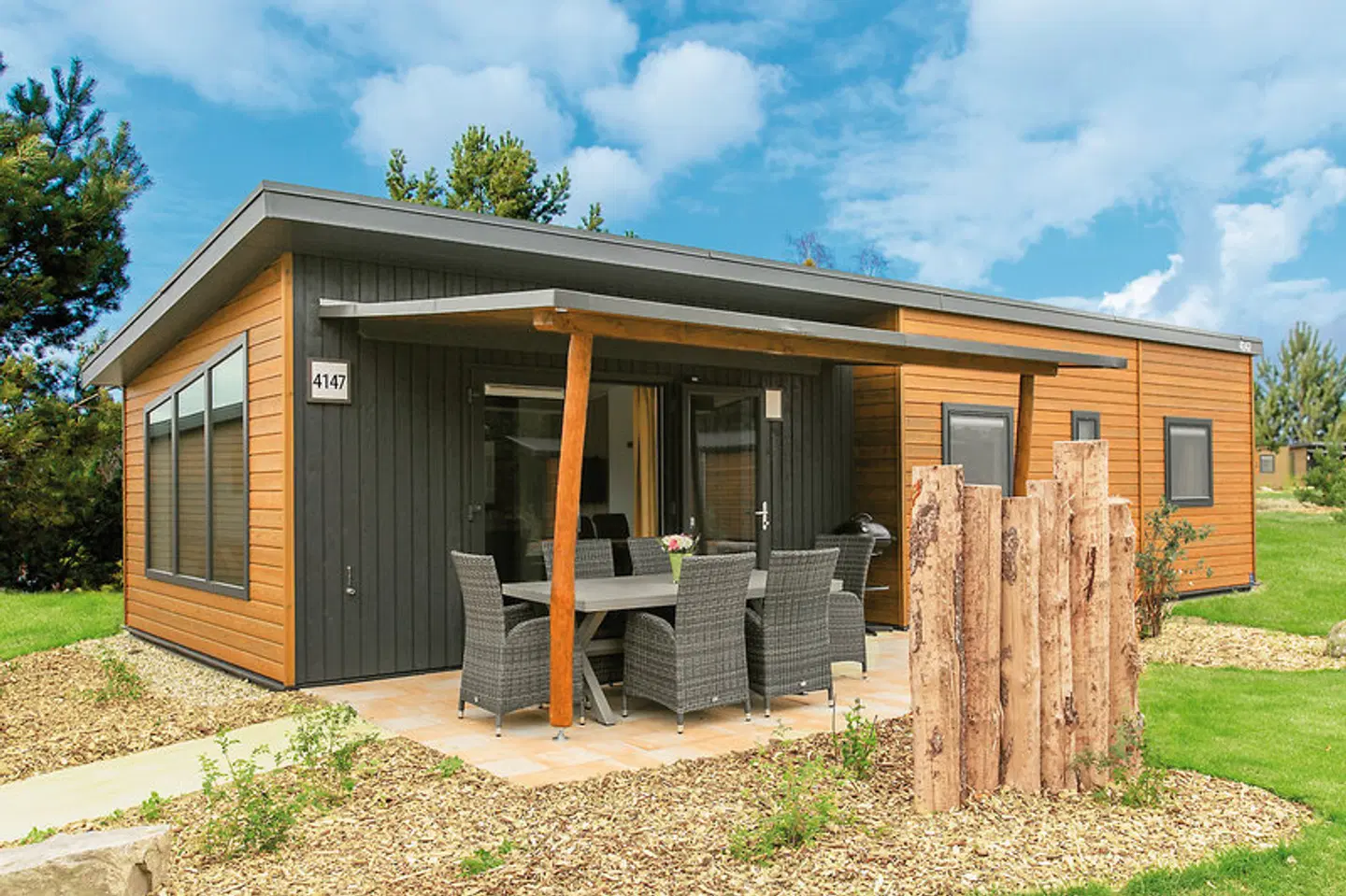 Tropical Islands Woodland Homes Terrasse