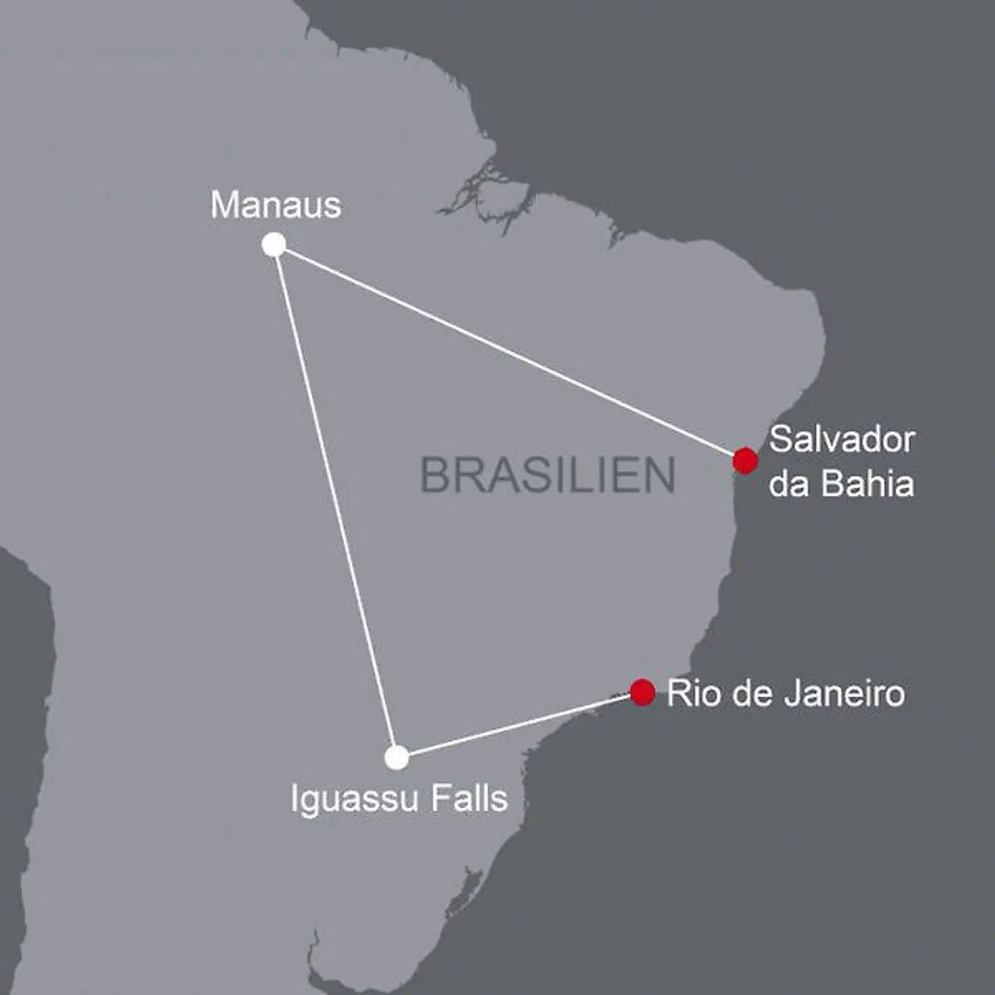 Highlights Brasiliens Landkarte