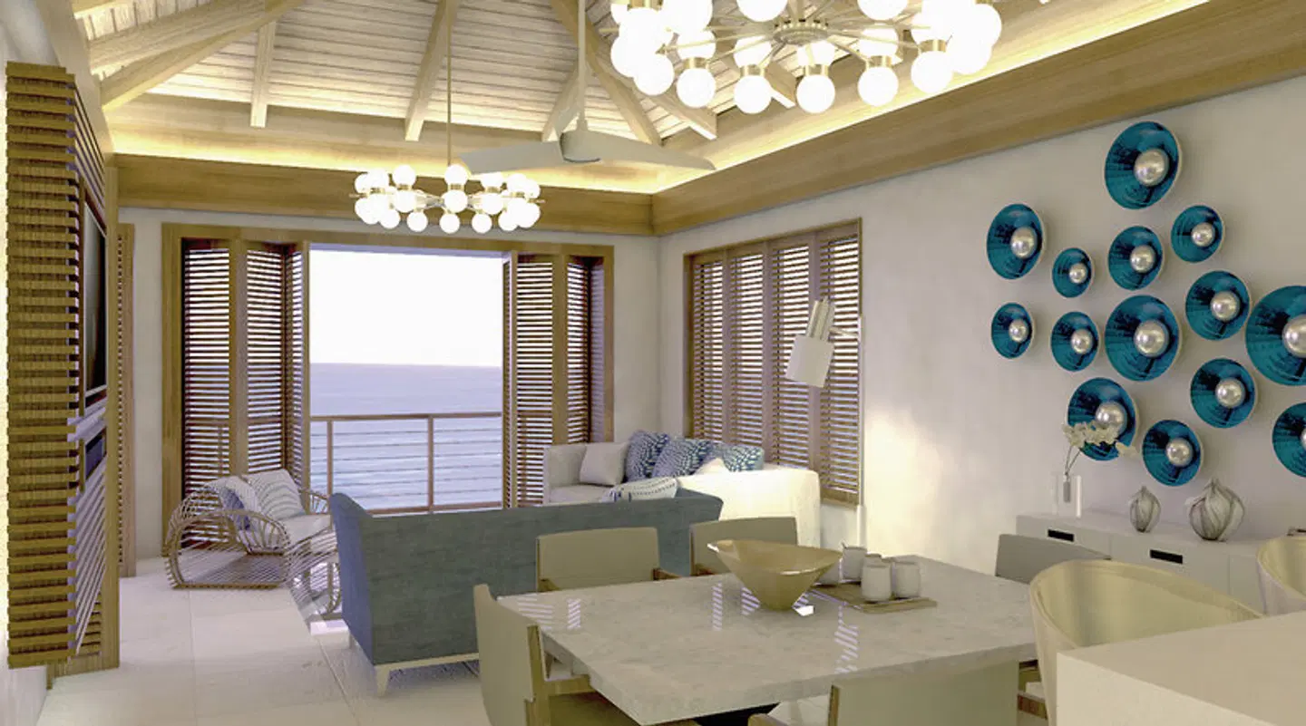 Royalton Antigua Chairman Overwater Bungalows Badezimmer