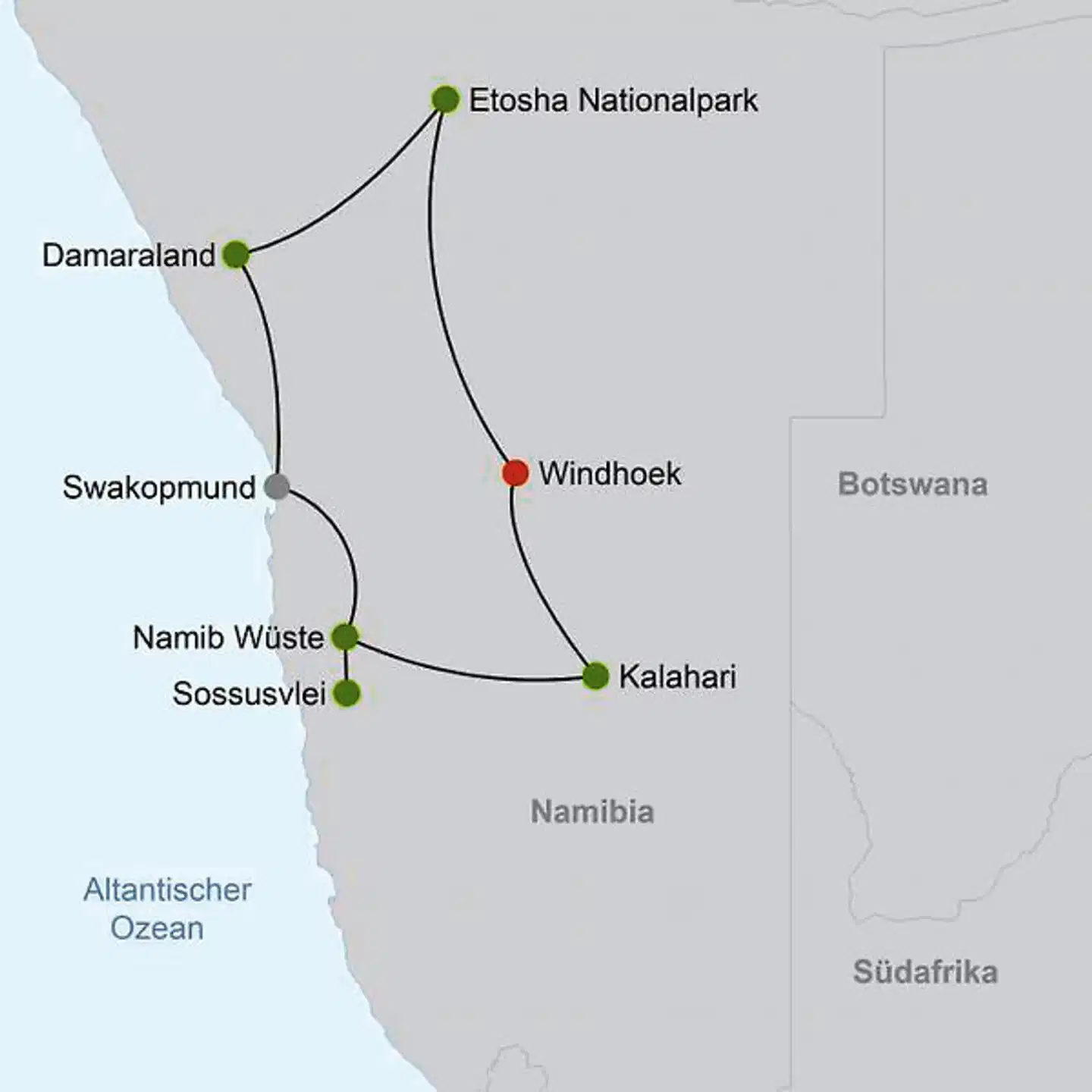 Gondwana Collection: Namibia mit Herz und Seele Landkarte