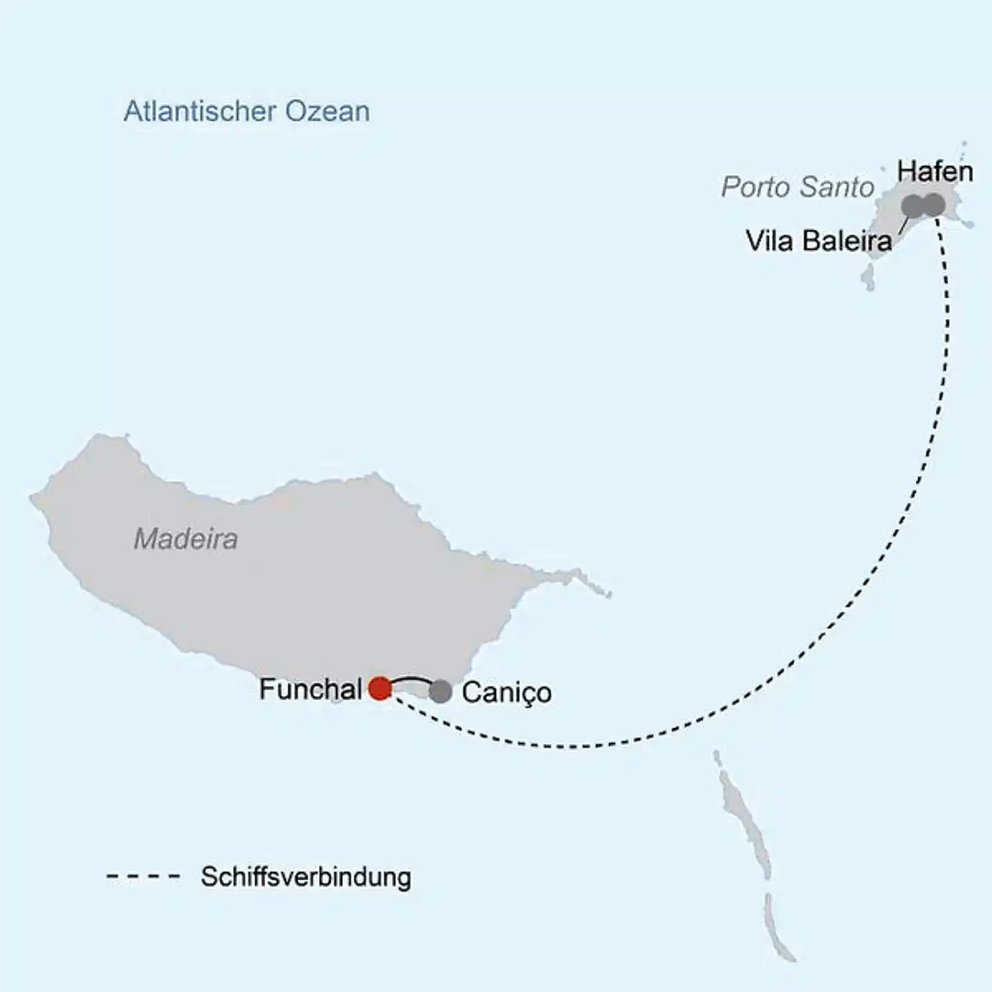 Madeira & Porto Santo - faszinierende Inseln (10 Nächte) Landkarte