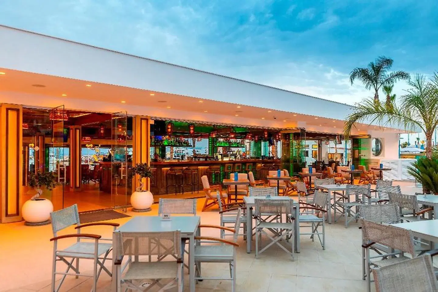 Limanaki Beach Hotel Terrasse
